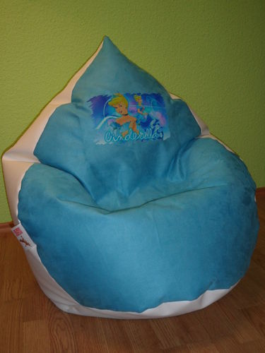 Sitzsack " von Lux" ca. 330 Liter Disney Eiskönigin/ Microvelour hellblau